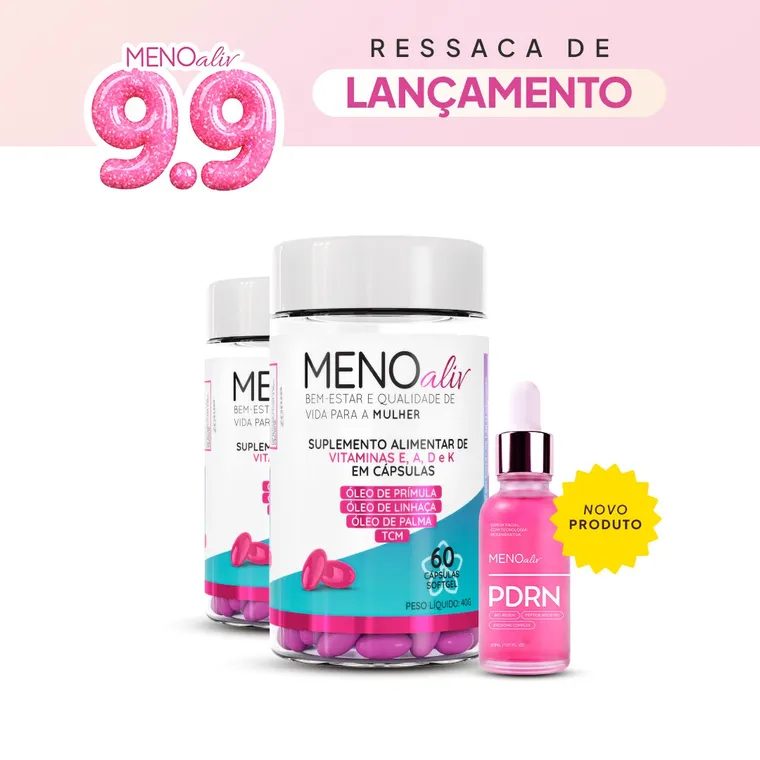 Equilíbrio + Sérum: 2 Meno Aliv + Sérum PDRN