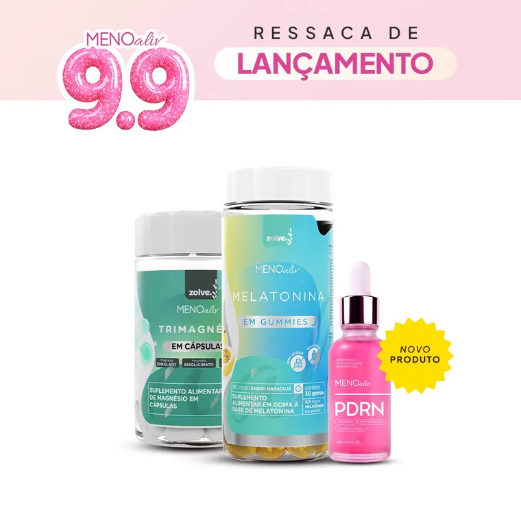 Noite Tranquila + Sérum: Gummy Melatonina + Trimagnésio + Sérum PDRN