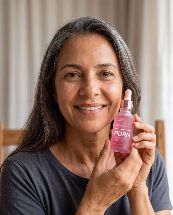Cliente usando o Sérum Facial PDRN, foto 4