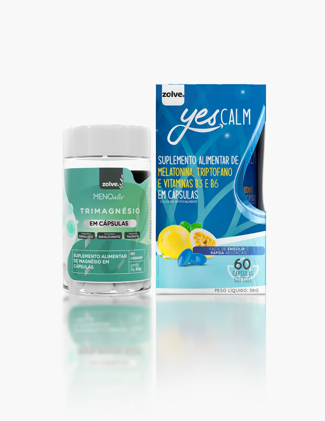 Kit Trimagnésio + Yes Calm: sono profundo, equilíbrio emocional e mais energia